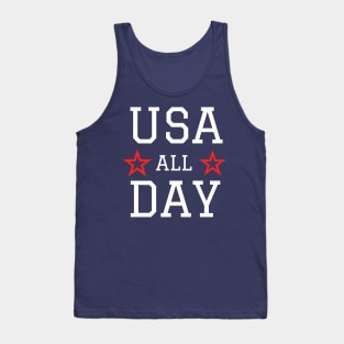 USA All Day America Patriotic Mask Sweatshirt Tank Top